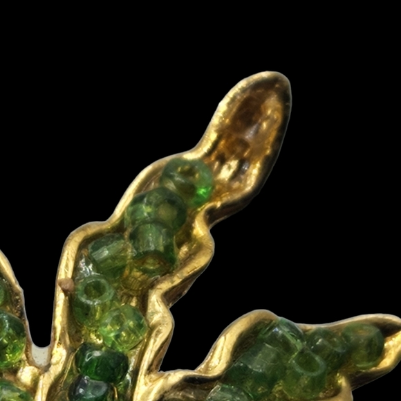 Vintage Orange Carrot Brooch Beaded Easter Jewelry Pin Statement - Picture 5 of 5